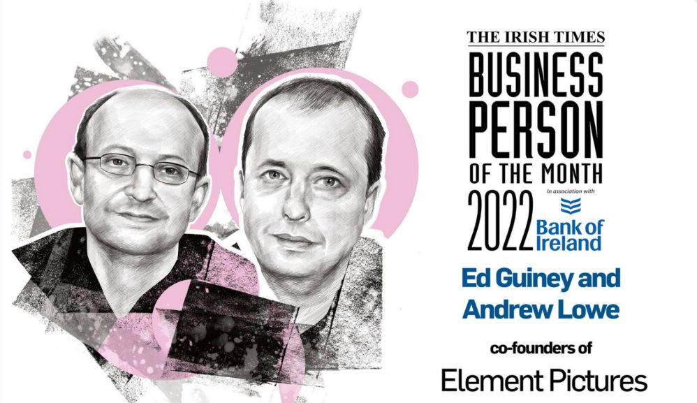 engraving of business people.
