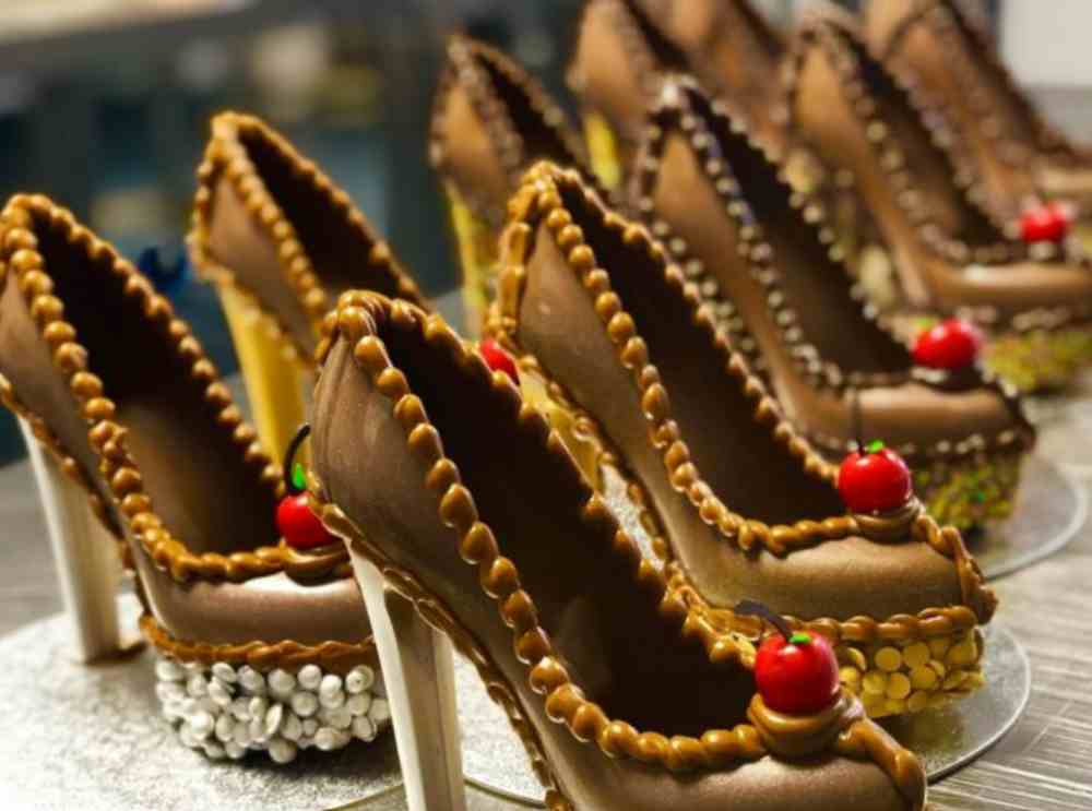 cake creations in the shape of shoes.