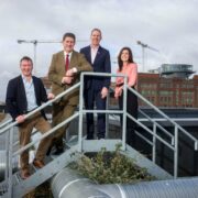 Group of people on a rooftop in Dublin's Liberties.