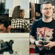 Colleagues in an Irish video games studio business.
