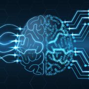 Image of brain denoting artificial intelligence meets human intelligence.