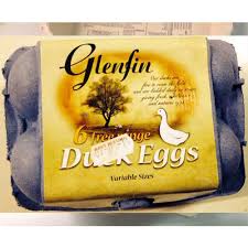 Packet of duck eggs.