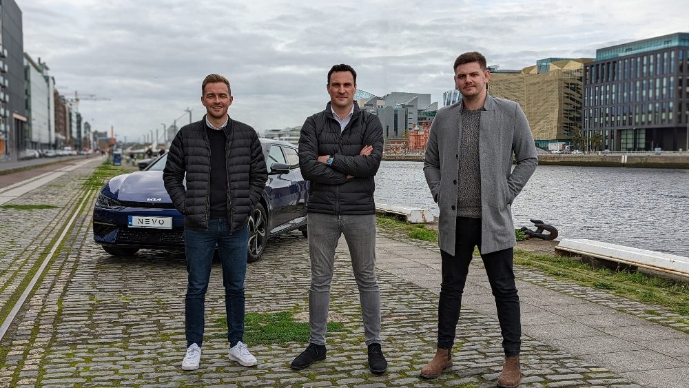 Three men on quays in Dublin.