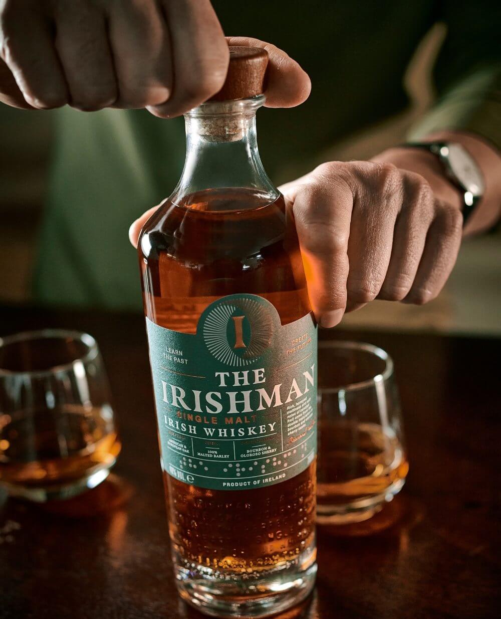 Bottle of Irishman whiskey.