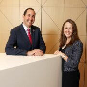 Man and woman in an office.