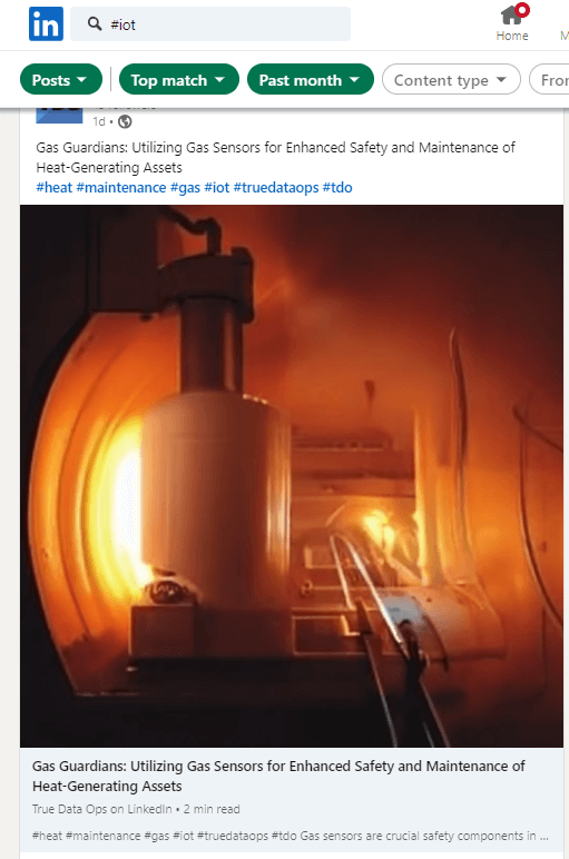 multiple filters in linkedin hashtag search.