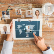 Image depicting a social network of people.