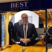 Man inset on image of Best Menswear store.