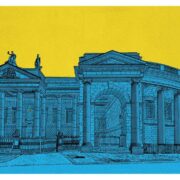 fine art print of College Green, Dublin, to mark 240 years of Bank of Ireland.