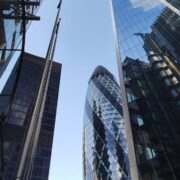 High-rise buildings in London.