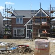 House under construction in Ireland.