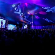 Tent at tech summit in Dublin.