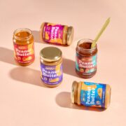 Four jars of peanut butter from Nutshed.