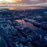 Aerial view of Silicon Docks in Dublin.