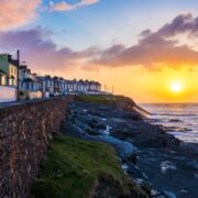 Beautiful sunset at Kilkee, Clare, Ireland.