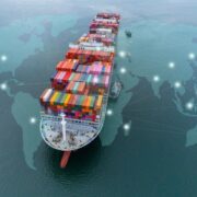 Container ship exporting around the world.