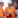 Two men in orange hi-vis jackets and white helmets.