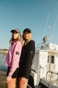 Young women on a boat in Ireland.