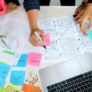 Team of UX designers creating a web experience.