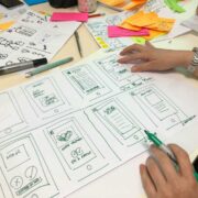 Designers planning an accessible website.