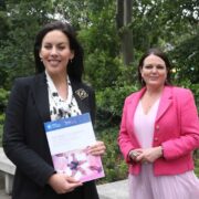 Two women at the launch of a report on femtech in Ireland.