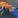 Orange coloured drone with a Burger King delivery.