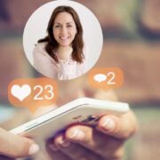 Woman inset on image of a person going viral on social media.