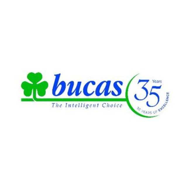 Bucas logo with a shamrock.