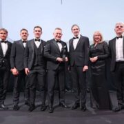 Group of people at an awards.