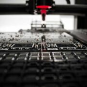 Machine putting chips on circuit boards.