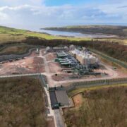An aerial view of Gas Networks Ireland's compressor station at Brighouse Bay in Scotland.