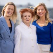 Three women on a sunny day in Dublin.