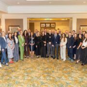 Members of the EY Entrepreneur Of The Year Ireland delegation outside a Toronto landmark during the 2026 CEO Retreat.