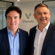Portrait of the ViveoAI leadership team at the company's office in Coleraine, Northern Ireland, showcasing the AI healthcare technology start-up behind voice receptionist solutions for dental and healthcare practices across Ireland and the UK.