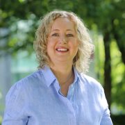 Portrait of Sharon Walsh, Head of Technology Strategy, Planning and Office of the CIO at Fidelity Investments Ireland, discussing leadership, digital transformation and AI in business.