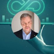 Swappie circular economy podcast artwork featuring a portrait image over a sustainability-themed graphic with an infinity symbol, highlighting refurbished smartphones, device reuse and Ireland's growing circular economy.