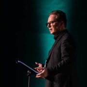 Gary Leyden, CEO of InsTech.ie, speaking at the launch of Foundry Cohort 2, a programme supporting Irish insurtech start-ups developing AI, climate risk, claims and insurance technology solutions.