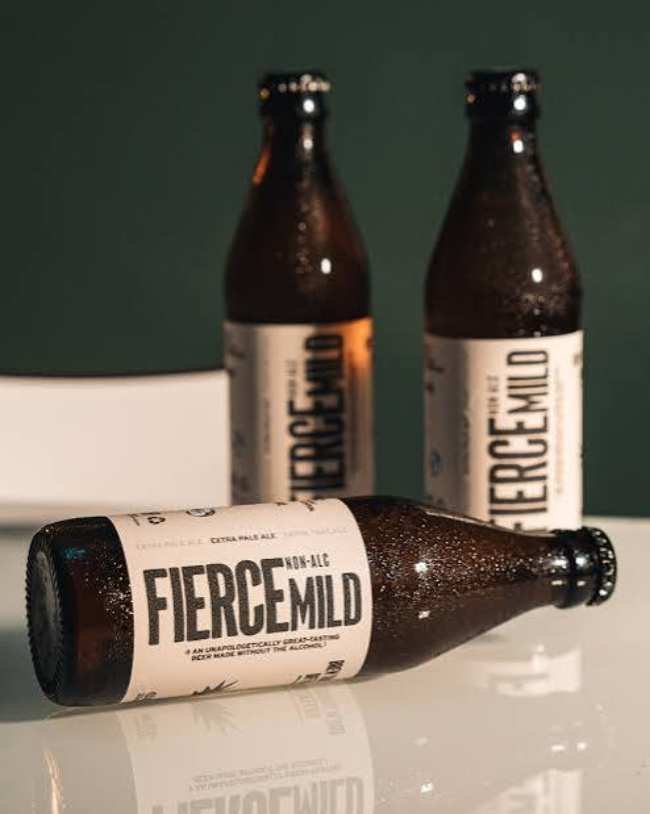 Bottles of Fierce Mild beer.