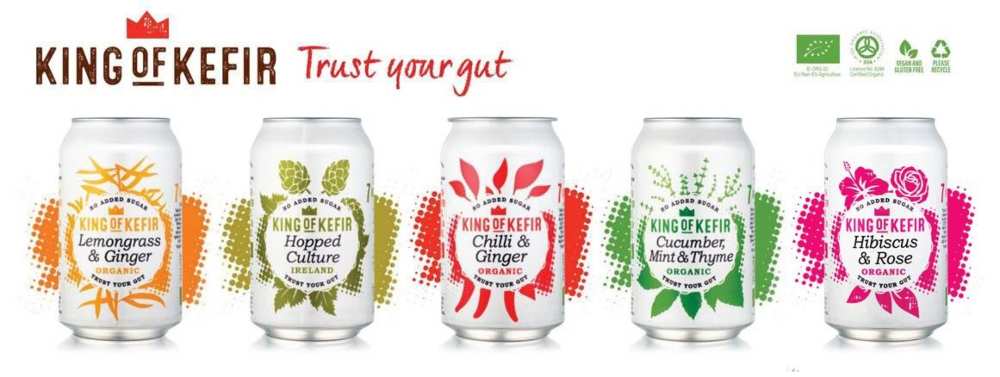 Cans of King of Kefir.
