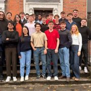 Dubsof team outside its Merrion Square office in Dublin following the company’s $6.5m funding round to expand its AI software platform.