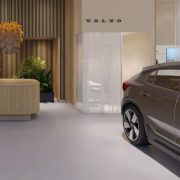 Modern Volvo Cars Sligo dealership interior at Connolly Motor Group&rsquo;s Collooney campus, featuring Volvo vehicles and Scandinavian-inspired showroom design.
