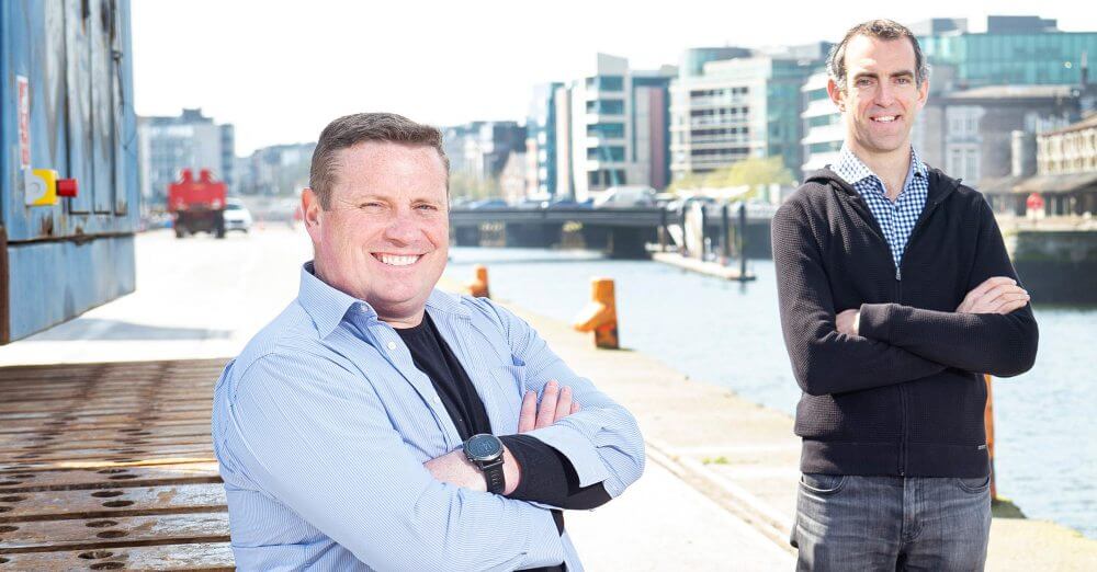 Two men on the docks in Cork.