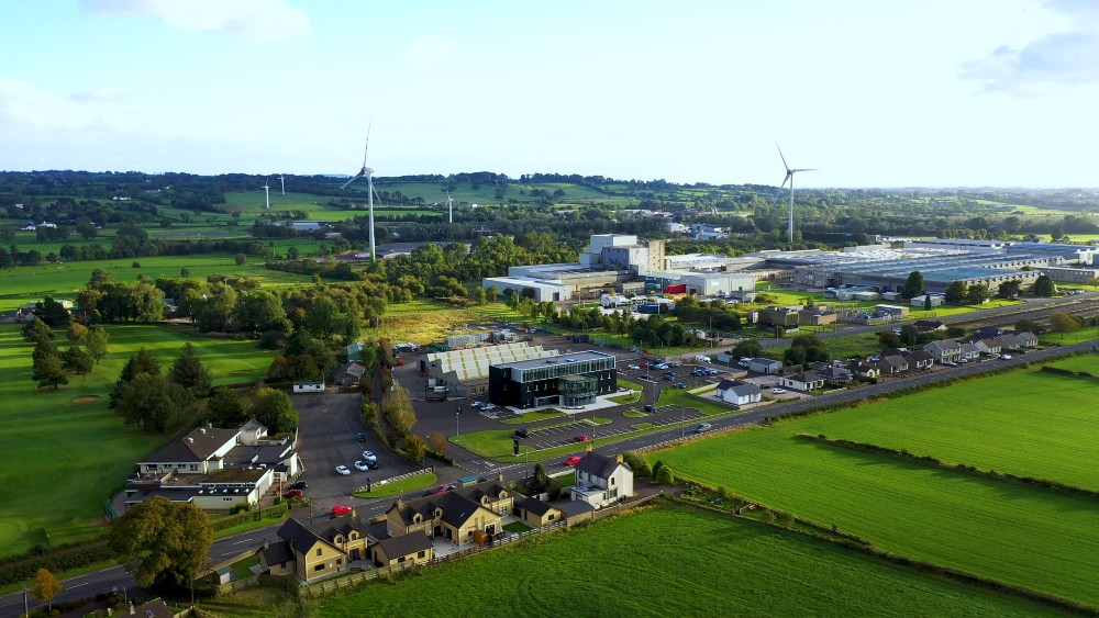 Aerial view of Clarke factory in Ballymena.